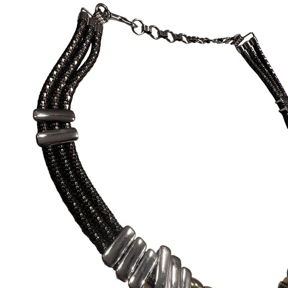 Chain Multi Strand Statement Belt Bar Metal Beaded Adjustable Gold Silver - Picture 8 of 16